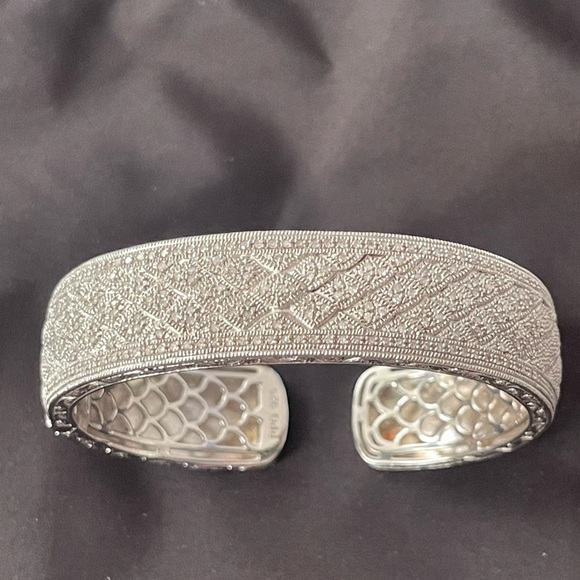 1 CT Diamond Sterling Silver Bangle Bracelet - Picture 1 of 7